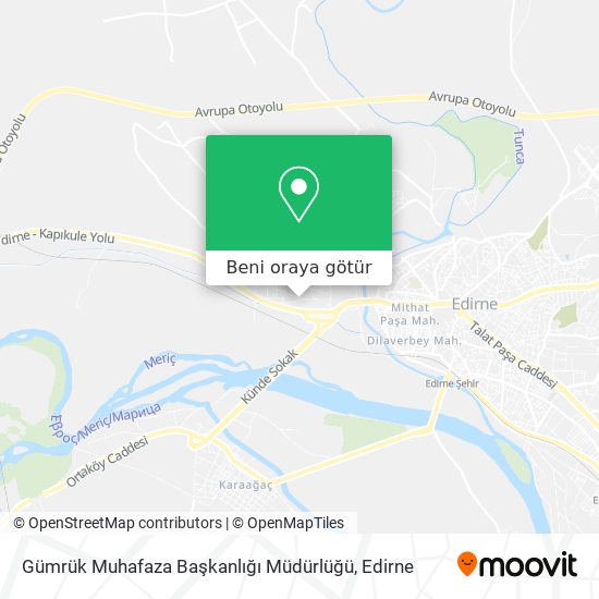 Gümrük Muhafaza Başkanlığı Müdürlüğü harita