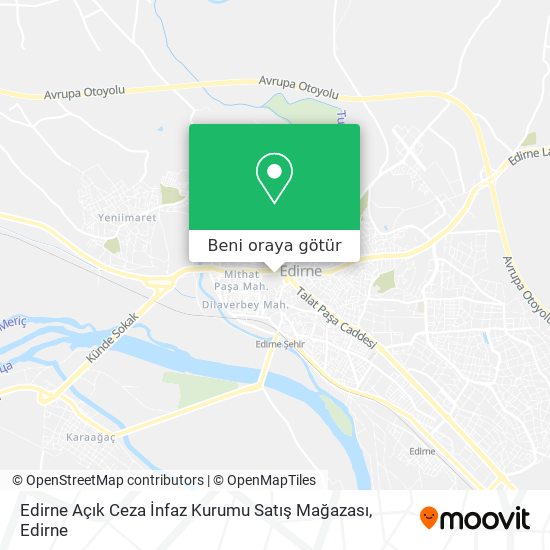 Edirne Açık Ceza İnfaz Kurumu Satış Mağazası harita