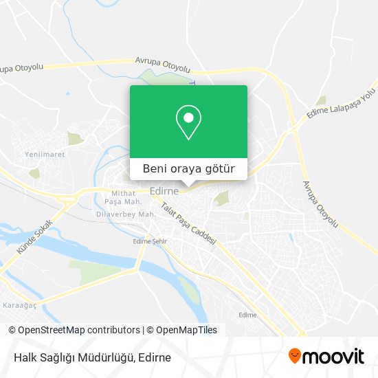 Halk Sağlığı Müdürlüğü harita