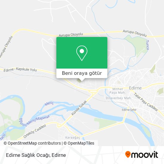 Edirne Sağlık Ocağı harita