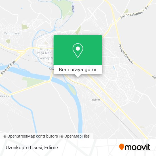 Uzunköprü Lisesi harita