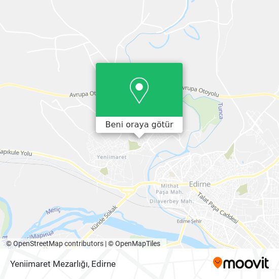 Yeniimaret Mezarlığı harita