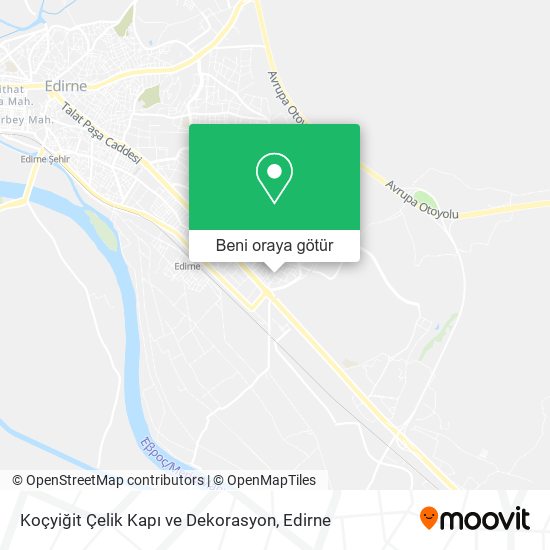 Koçyiğit Çelik Kapı ve Dekorasyon harita