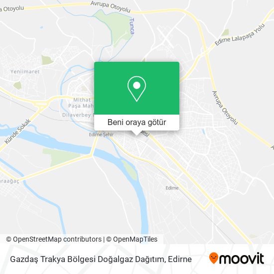 Gazdaş Trakya Bölgesi Doğalgaz Dağıtım harita