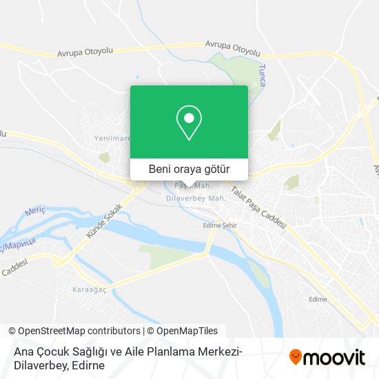 Ana Çocuk Sağlığı ve Aile Planlama Merkezi-Dilaverbey harita
