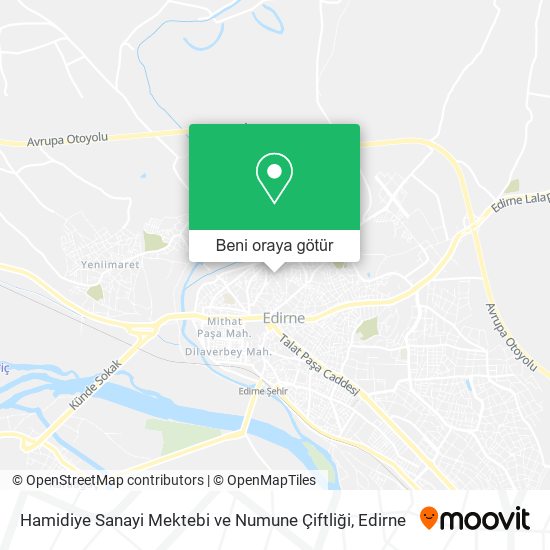 Hamidiye Sanayi Mektebi ve Numune Çiftliği harita