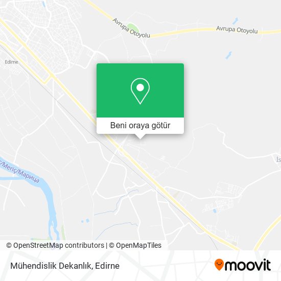 Mühendislik Dekanlık harita