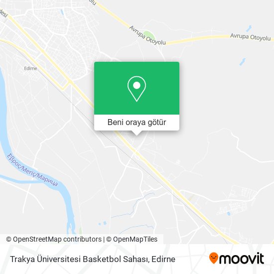 Trakya Üniversitesi Basketbol Sahası harita