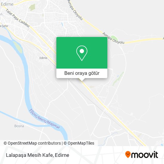 Lalapaşa Mesih Kafe harita