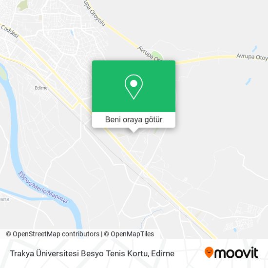 Trakya Üniversitesi Besyo Tenis Kortu harita