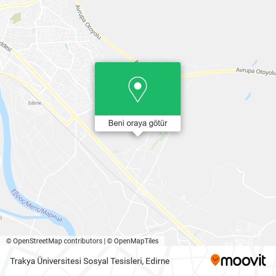 Trakya Üniversitesi Sosyal Tesisleri harita