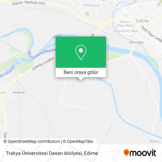 Trakya Üniversitesi Desen Atölyesi harita