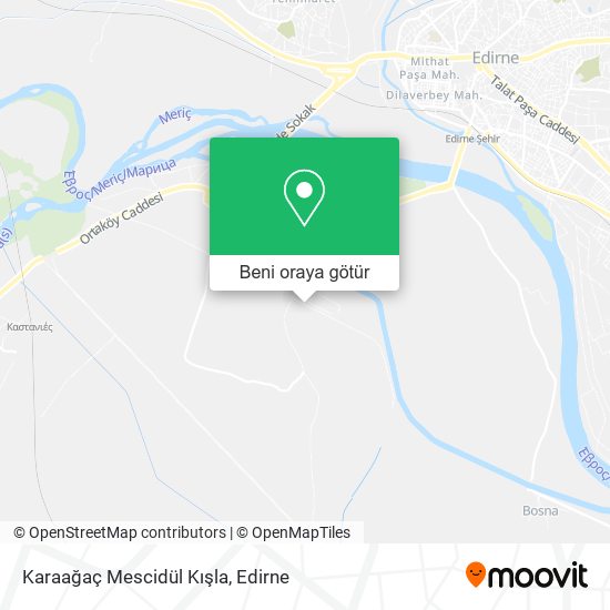 Karaağaç Mescidül Kışla harita