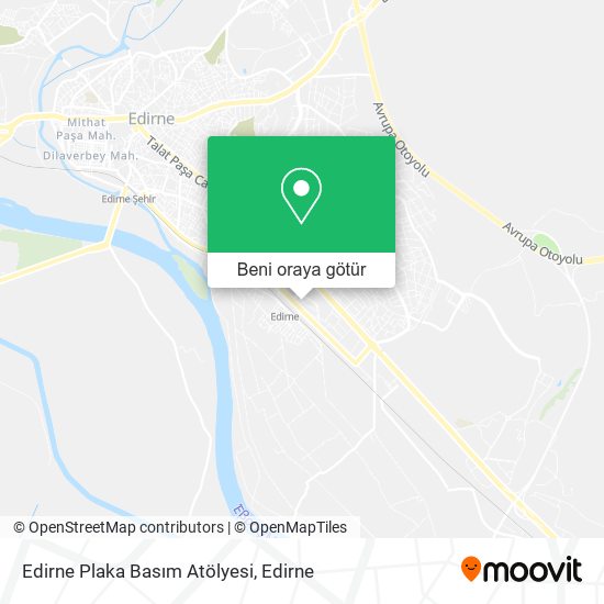 Edirne Plaka Basım Atölyesi harita