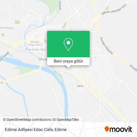 Edirne Adliyesi Edac Cafe harita