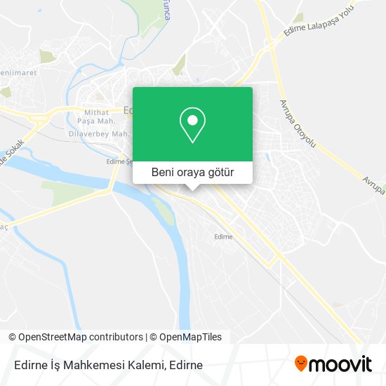 Edirne İş Mahkemesi Kalemi harita