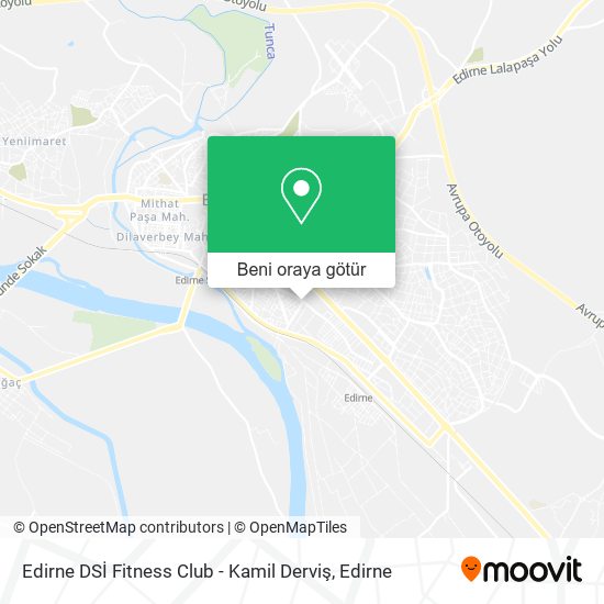 Edirne DSİ Fitness Club - Kamil Derviş harita
