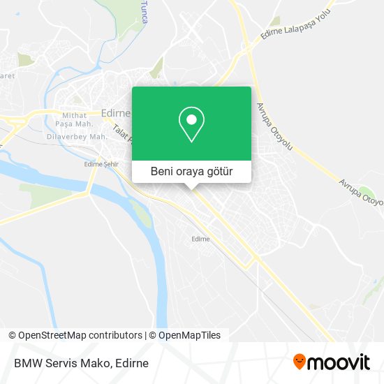 BMW Servis Mako harita