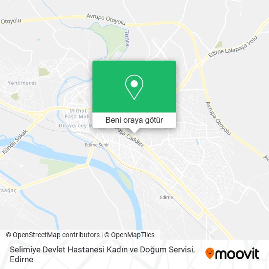 Selimiye Devlet Hastanesi Kadın ve Doğum Servisi harita