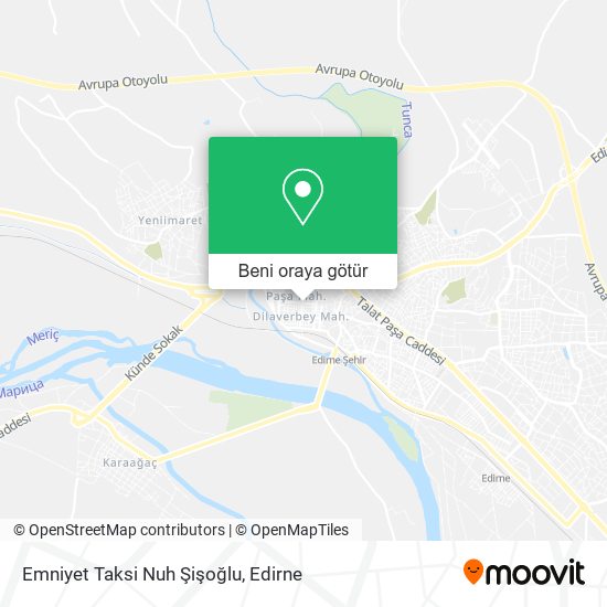 Emniyet Taksi Nuh Şişoğlu harita