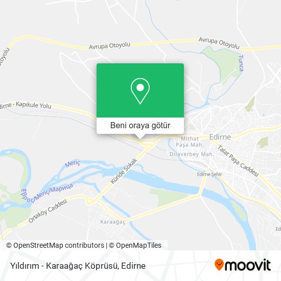 Yıldırım - Karaağaç Köprüsü harita