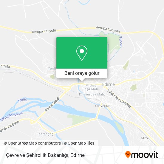 Çevre ve Şehircilik Bakanlığı harita