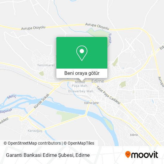 Garanti Bankasi Edirne Şubesi harita