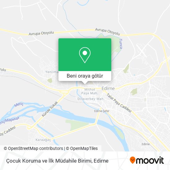 Çocuk Koruma ve İlk Müdahile Birimi harita