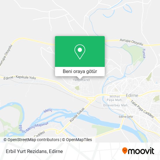 Erbil Yurt Rezidans harita