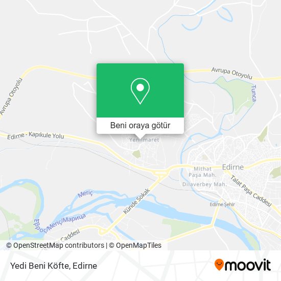 Yedi Beni Köfte harita