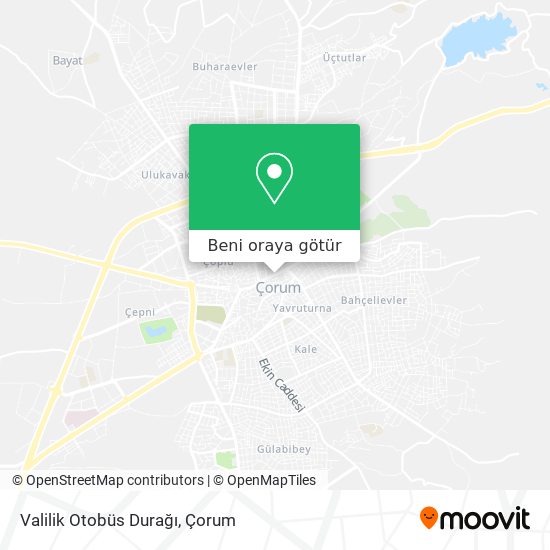 Valilik Otobüs Durağı harita