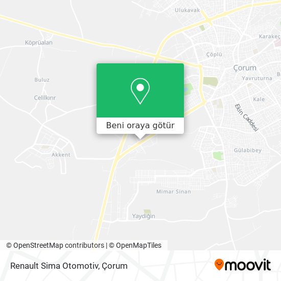 Renault Sima Otomotiv harita