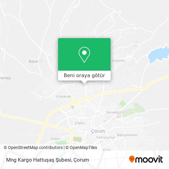 Mng Kargo Hattuşaş Şubesi harita