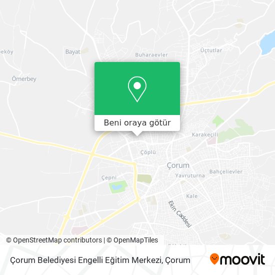 Çorum Belediyesi Engelli Eğitim Merkezi harita