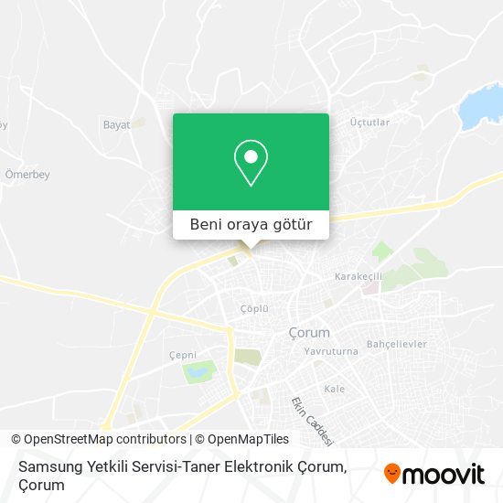 Samsung Yetkili Servisi-Taner Elektronik Çorum harita