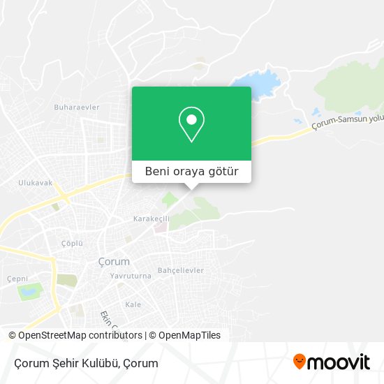 Çorum Şehir Kulübü harita