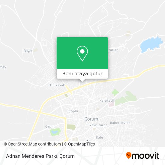 Adnan Menderes Parkı harita