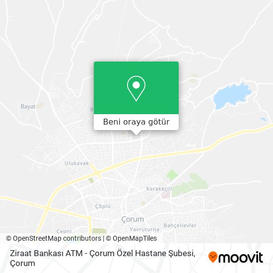 Ziraat Bankası ATM - Çorum Özel Hastane Şubesi harita