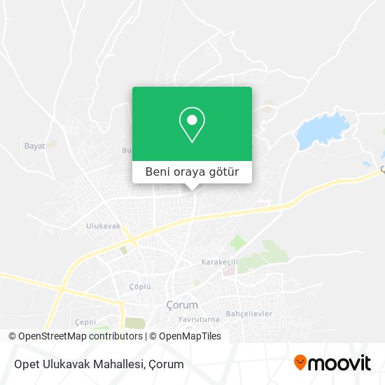 Opet Ulukavak Mahallesi harita