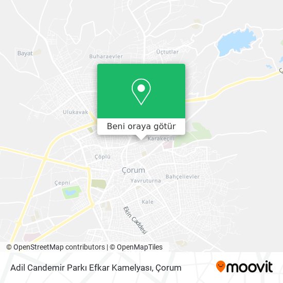 Adil Candemir Parkı Efkar Kamelyası harita