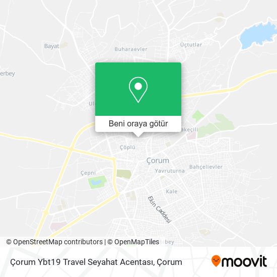 Çorum Ybt19 Travel Seyahat Acentası harita