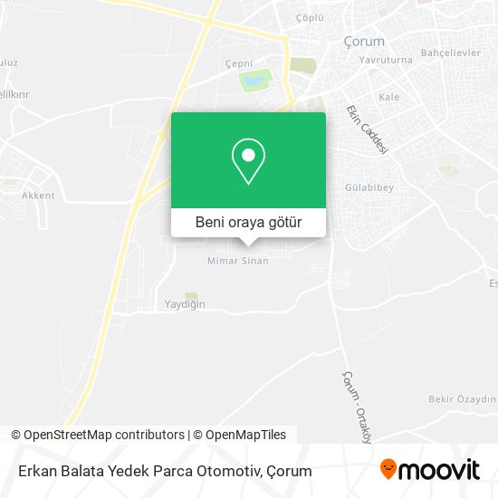 Erkan Balata Yedek Parca Otomotiv harita
