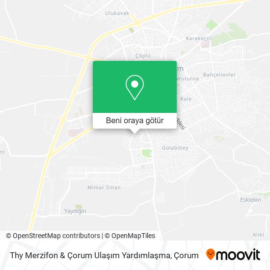 Thy Merzifon & Çorum Ulaşım Yardımlaşma harita