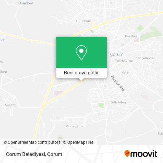 Corum Belediyesi harita
