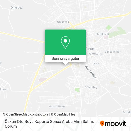 Özkan Oto Boya Kaporta Sonax Araba Alım Satım harita