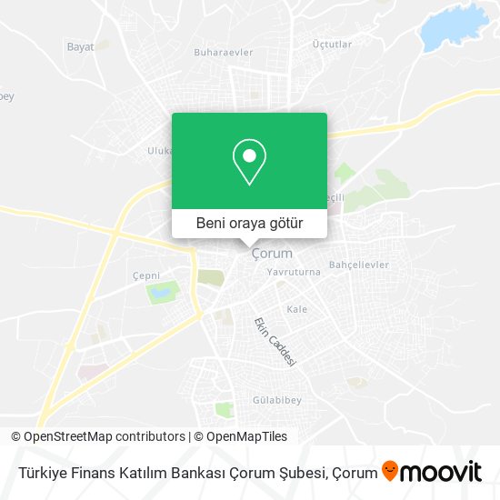 Türkiye Finans Katılım Bankası Çorum Şubesi harita