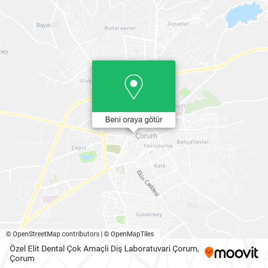 Özel Elit Dental Çok Amaçli Diş Laboratuvari Çorum harita