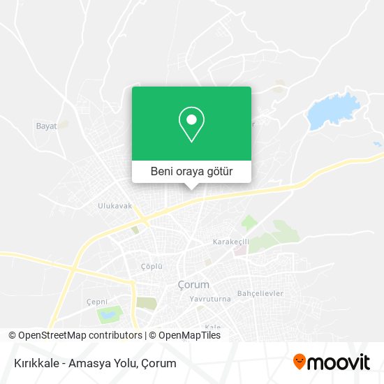 Kırıkkale - Amasya Yolu harita
