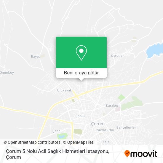 Çorum 5 Nolu Acil Sağlık Hizmetleri İstasyonu harita