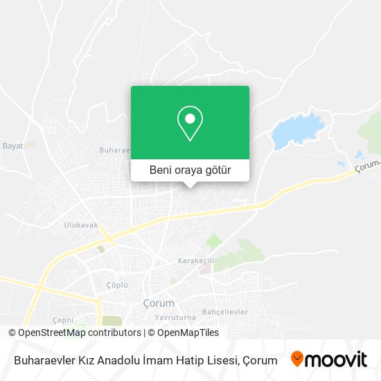 Buharaevler Kız Anadolu İmam Hatip Lisesi harita